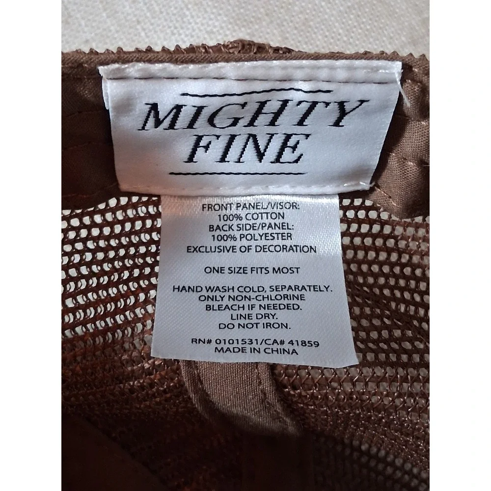 Mighty Fine Western U Trucker Hat Brown Horse Patch Mesh Snapback Cap